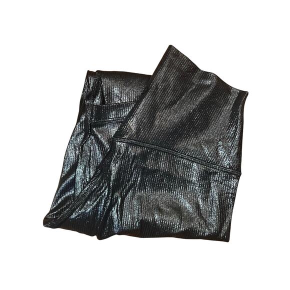 LULULEMON Align Navy Shine RIbbed Cropped High Rise Leggings US 6 - Picture 3 of 6